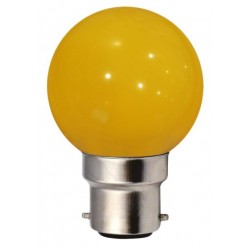 Ampoule G45 B22 1W JAUNE...